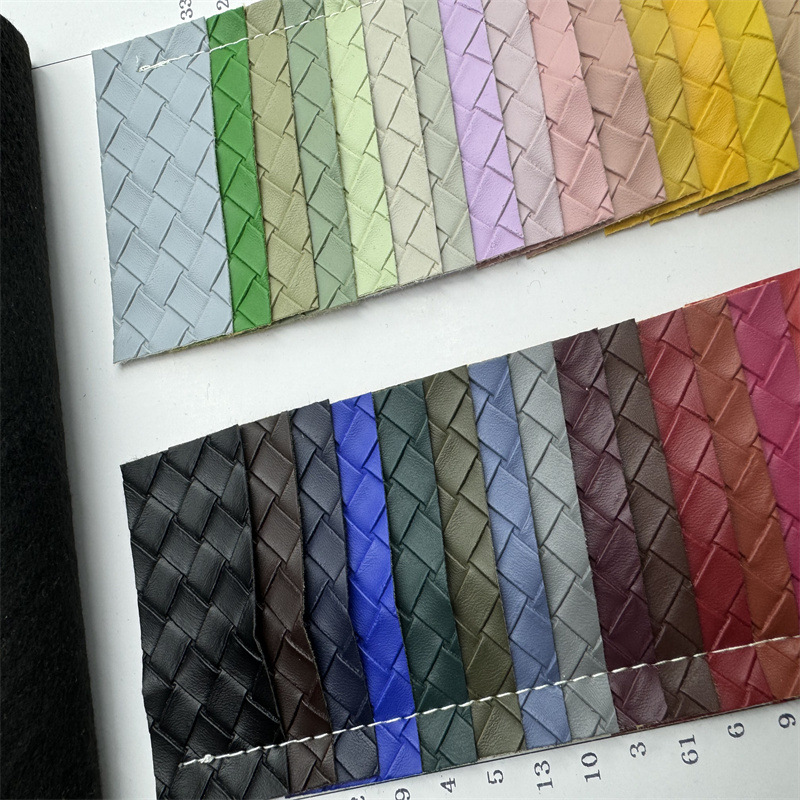 pvc人造革编织纹桌垫家具软包装饰盒子电子包装皮革面料现货