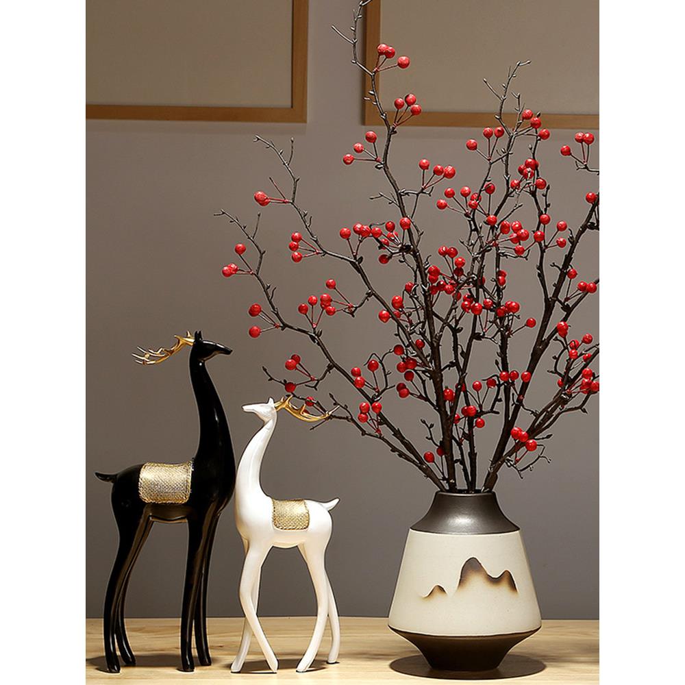 景德镇陶瓷花瓶干花装饰品客厅餐桌电视柜创意花罐新中国风装饰插