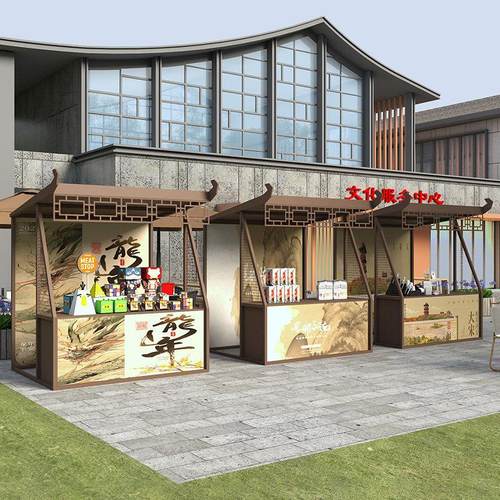 古风集市摊位架不夜城景区售卖台小吃地摊货架夜市摆摊棚架可移动