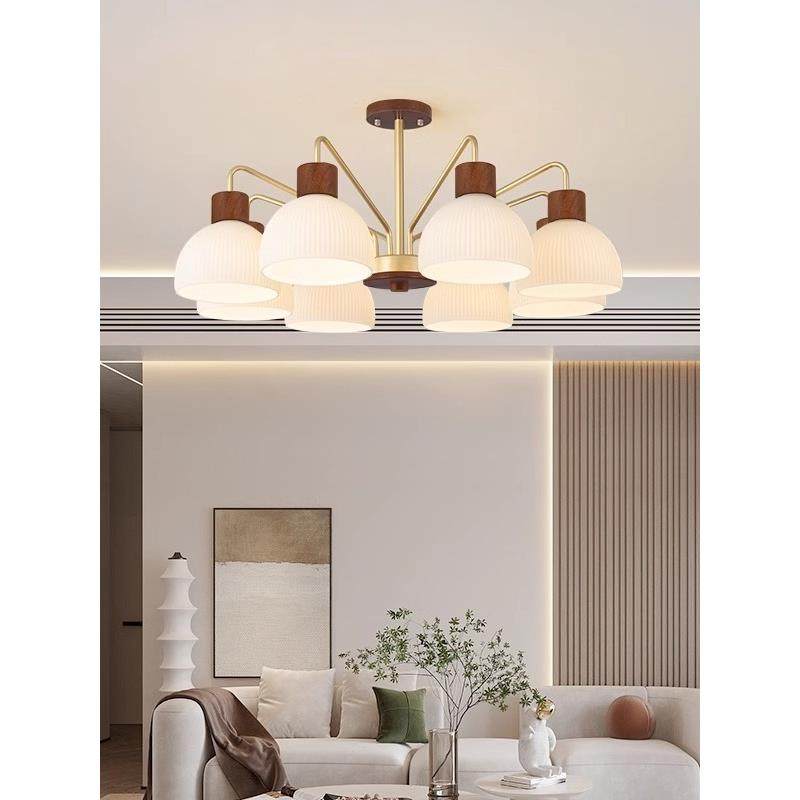 客厅吊灯新款北欧创意个性餐厅灯现代简约日式原木风卧室书房灯具