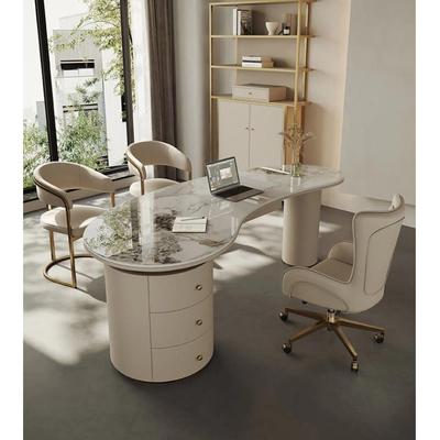 医美咨询接待桌洽谈美容院办公桌家用现代简约网红轻奢岩板书桌