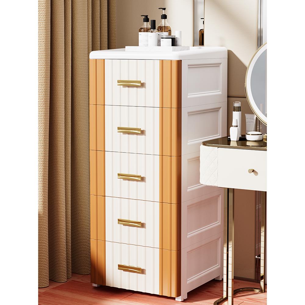 夹缝抽屉式收纳柜储物柜厨房缝隙置物架家用卧室床头柜客厅五斗柜