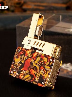 CHIEF首领一键弹射煤油防风打火机双棉芯点火个性创意耐用送礼潮