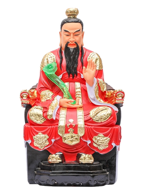 老君居家供奉灵宝天尊佛像