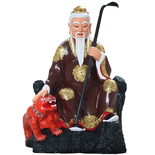 供奉寺庙山神爷神像 大型山王菩萨 骑虎山神土地树脂玻璃钢佛像