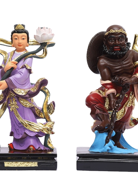 供奉站八过海佛像吕洞宾张果老铁拐李何姑蓝采和树脂神像摆件
