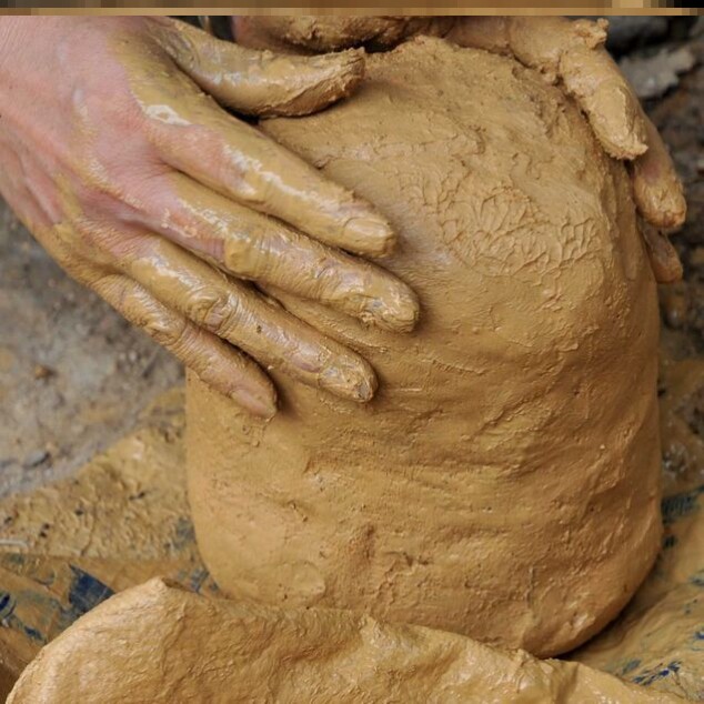 叫花鸡耐火土天然耐火泥烤炉防火土腌制养黄泥巴叫花鸡泥叫花鸡用