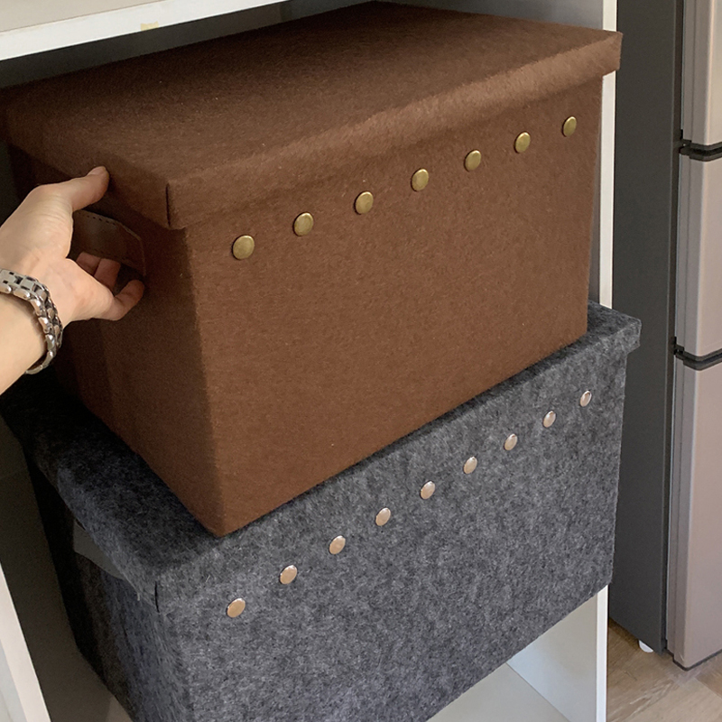 宫廷复古风布艺带盖可折叠收纳箱