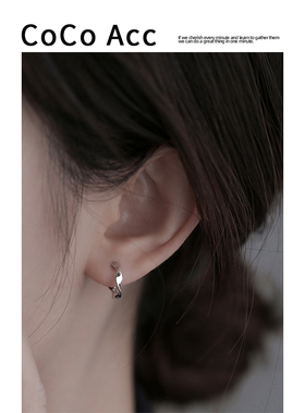 COCO简约日常耳夹无耳洞高级感气质耳饰蚊香盘无痛耳环百搭耳扣
