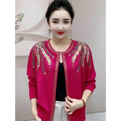 重型刺绣与钻石和图案针