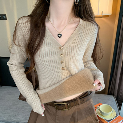 2025超火加绒打底衫女冬