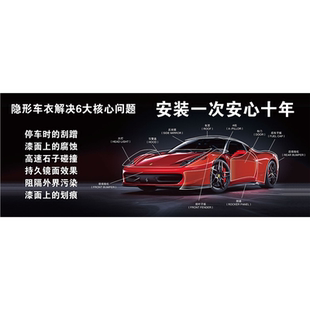 汽车贴膜隐形车衣海报装潢改装汽车隔热膜太阳膜广告宣传装饰贴画