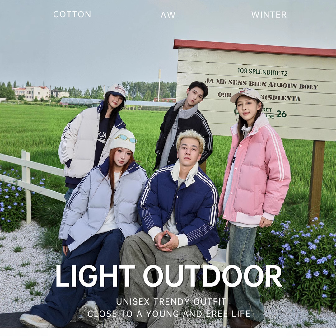 潮牌立领棉服男女秋冬新款加厚户