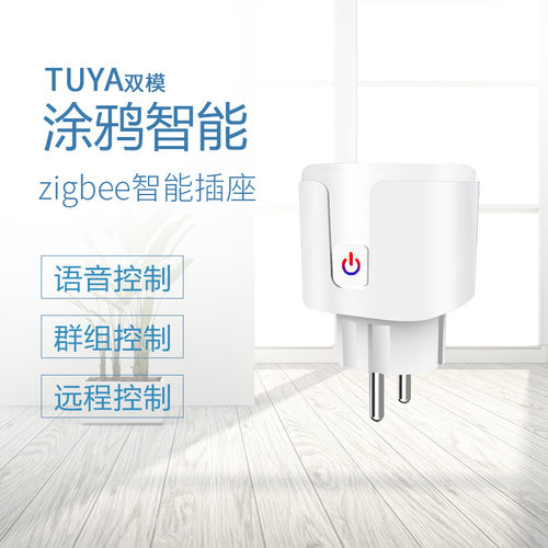 欧规标准zigbee3.0智能插座 Alexa语音定时远程操控法规插头