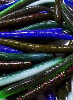 美系原单高比重SENKO面条虫非Yamamoto OSP无铅NEKO黑坑野钓软饵