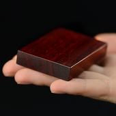 印度小叶紫檀平安无事牌老料精磨素牌精雕手把件项链吊坠带金星