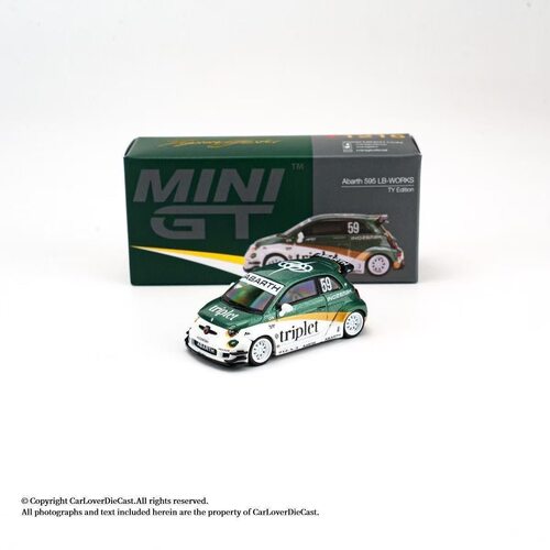 MINIGT 1:64 #1216 阿巴斯Abarth 595 LB-WORKS TY特别版合金车模