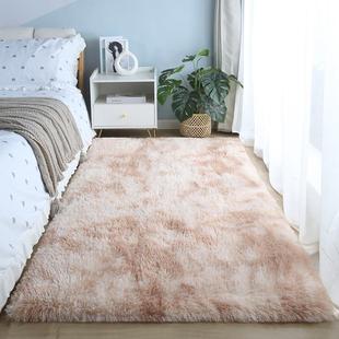 卧室地毯加厚毛绒床头ins风睡觉打地舖毛毛地垫小可坐可睡定制