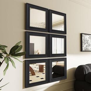 法式中古风玄关墙面镜子装饰挂件客厅走廊过道楼梯拐角复古软装壁