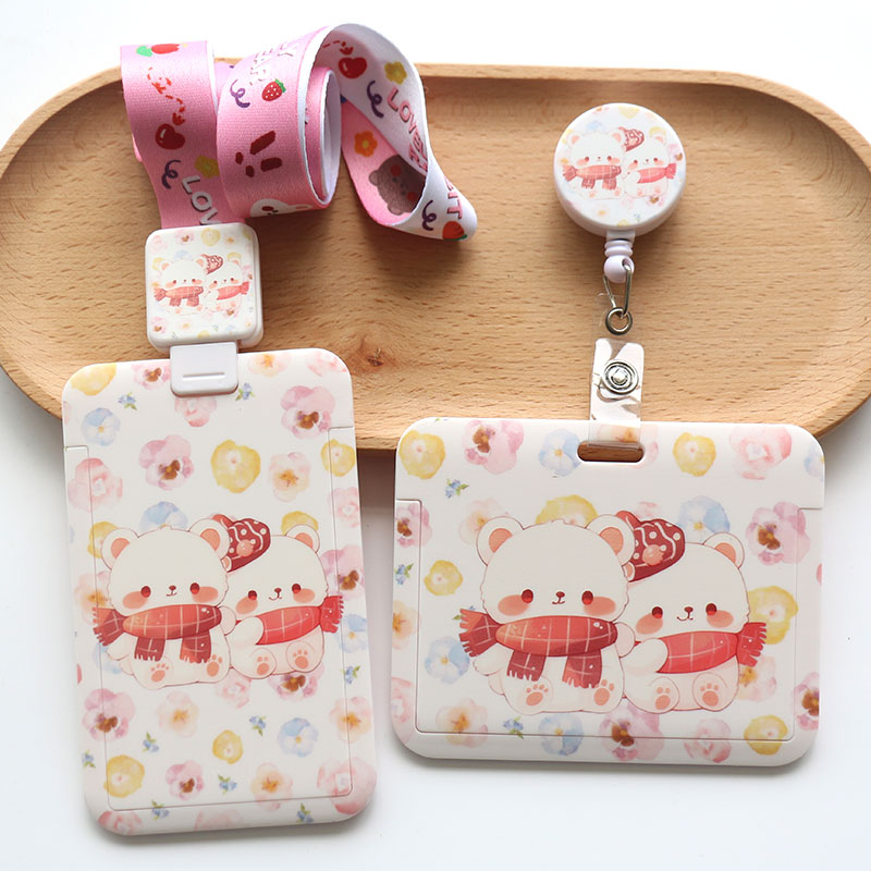 可爱卡套饭卡门禁校园卡胸牌伸缩