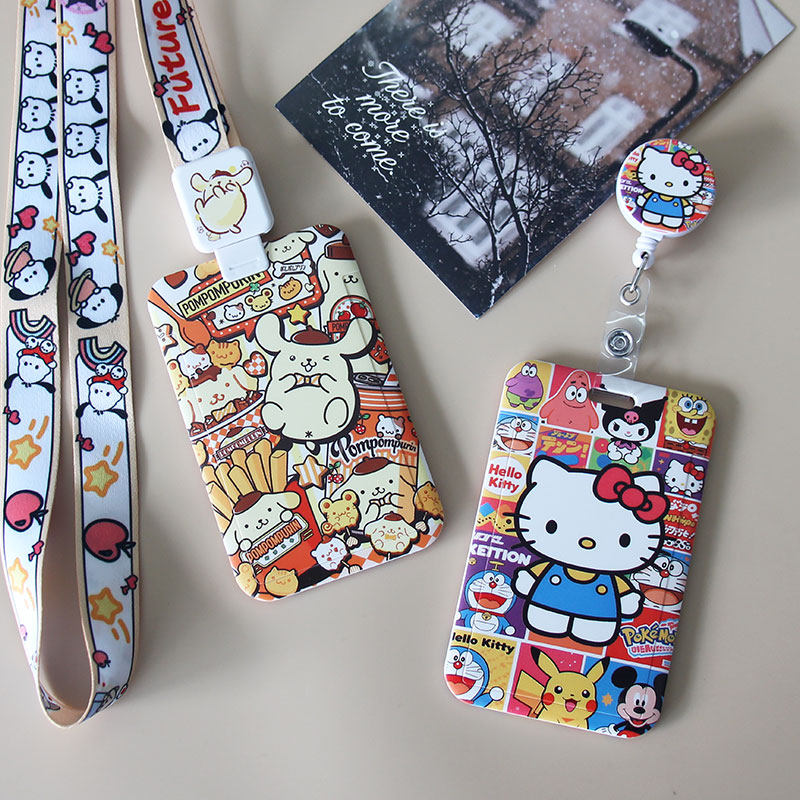 可爱卡套学生饭卡公交卡工牌伸缩