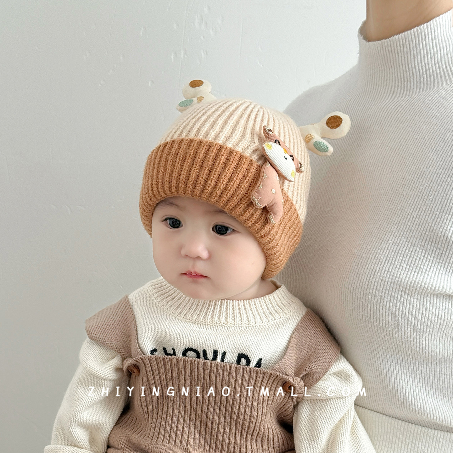 婴儿帽子秋冬季针织帽加厚保暖小月龄男宝宝护耳帽超萌儿童毛线帽,童装/婴儿装/亲子装,帽子,淘宝优惠券,粉丝福利购,淘宝优惠卷