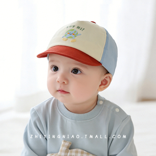 宝宝帽子春夏薄款婴儿棒球帽男宝女宝婴幼儿鸭舌帽小月龄防晒可爱