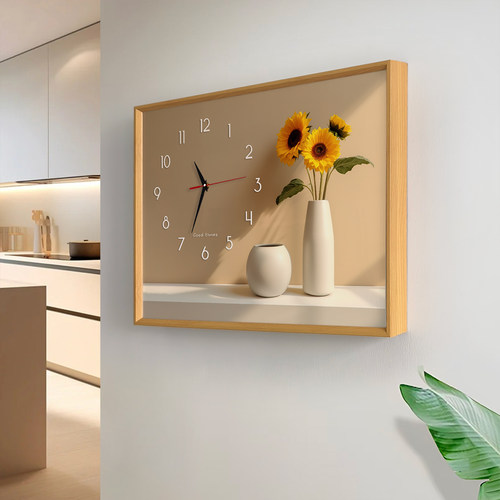 创意电表箱装饰画现代简约带钟表