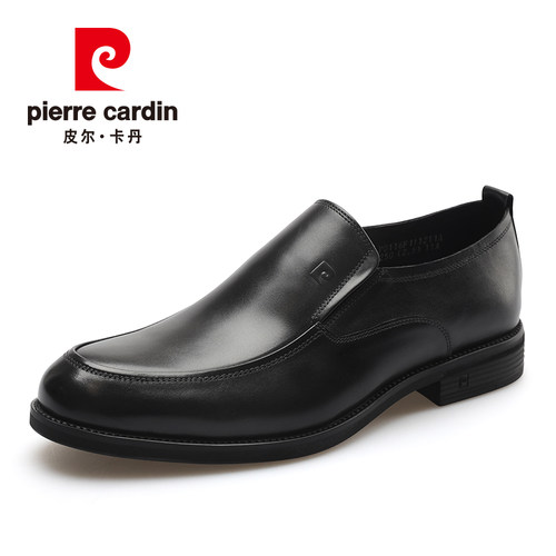 皮尔卡丹软皮软底套脚一脚蹬皮鞋