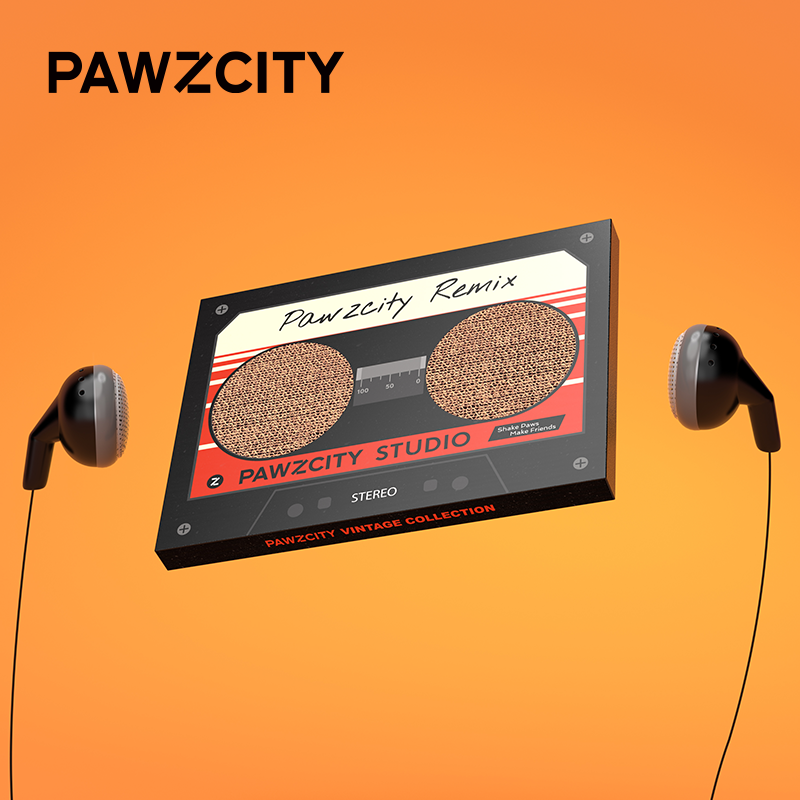 PAWZCITY磁带猫抓板8090年代复古