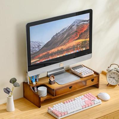 电脑显示器增高架办公室桌面收纳盒置物架子台式屏幕底座支架抬高