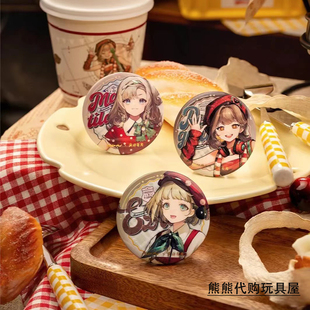 必胜客x重返未来1999联名周边 玛蒂尔达爱兹拉徽章吧唧镭射票餐具