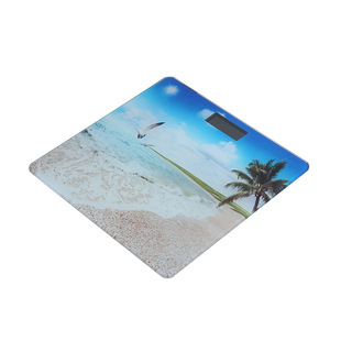 电子秤玻璃面板图案UV打印亚克力塑料体重秤uv彩印喷绘厂家直供