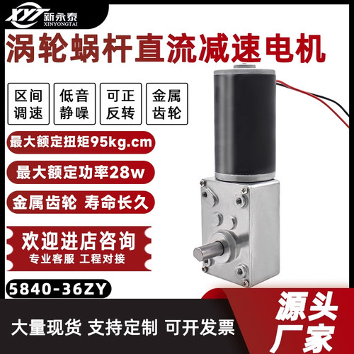 5840-36ZY涡轮蜗杆直流减速电机