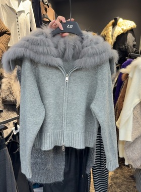 十三行现货2025秋冬新款韩版海军领毛毛针织开衫毛衣S68438W356