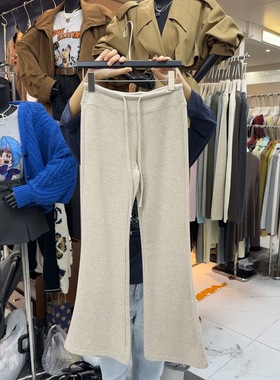 十三行现货2025秋冬新款韩版时尚显瘦微喇抽绳休闲裤S68502W132