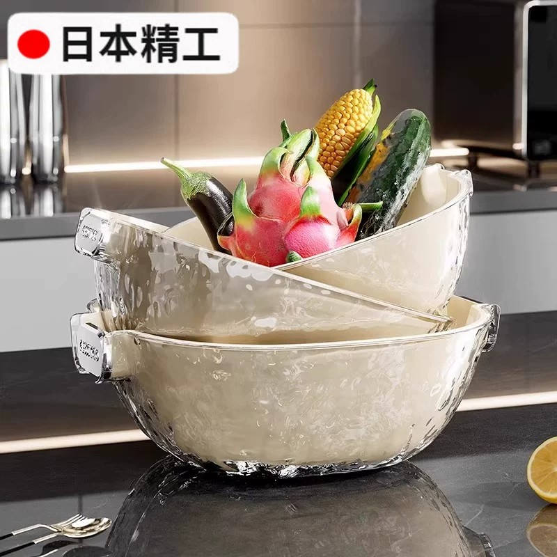 日本进口高颜值双层沥水篮水果盘