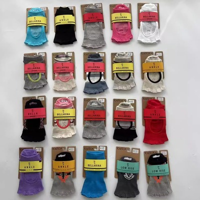 toesox防滑普拉提五趾漏趾瑜伽袜