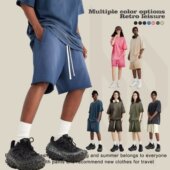 440G重磅水洗渐变马骝短裤 美式 vintage潮牌五分裤 INF春夏新品 男士