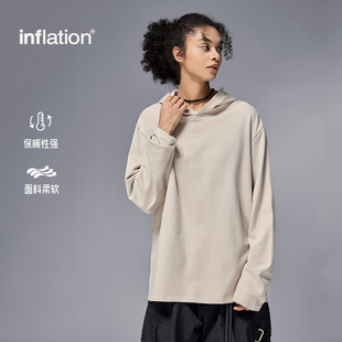 美式潮牌双面绒连帽打底长袖T恤秋冬新品轻运动户外薄款长体恤男