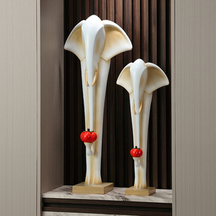 招财大象玄关摆件客厅壁龛电视柜落地艺术装饰品乔迁新居搬家礼物