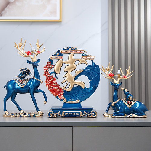 鹿葫芦摆件创意新中式