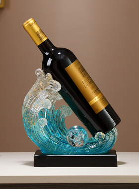 风生水起红酒架酒柜装饰品摆件