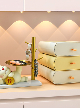 招财猫入户玄关钥匙收纳摆件鞋柜装饰品客厅门口家居乔迁新居礼品