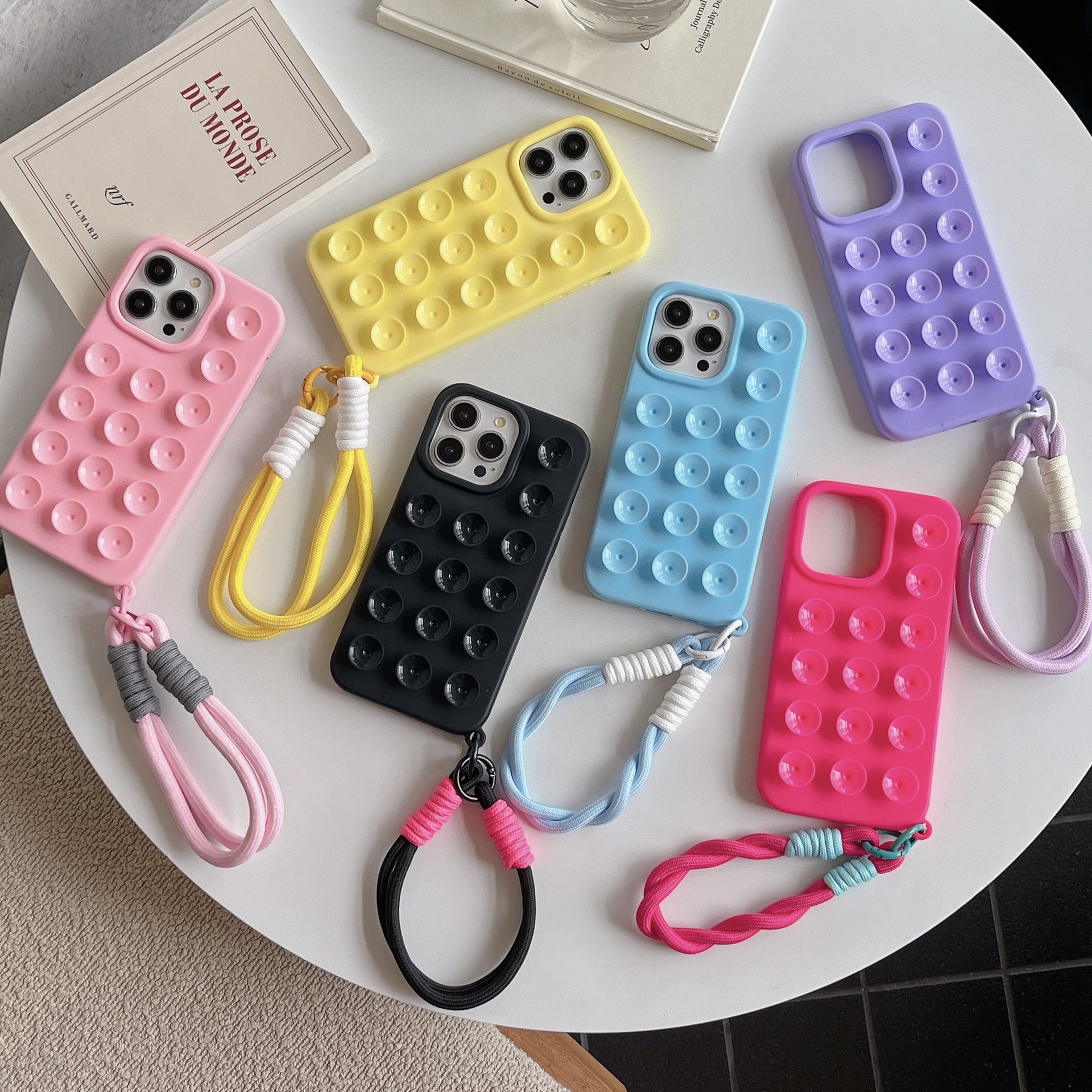 硅胶立体马卡龙磁盘手绳iPhone15