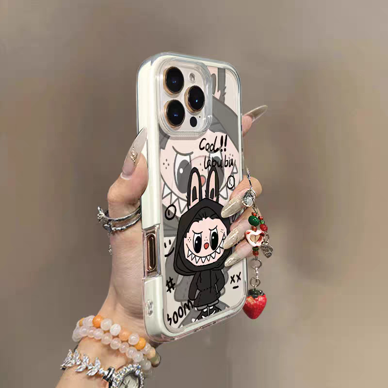 黑酷拉布布款手机壳炫彩磁吸适用苹果16iphone13PROMAX华为手机壳