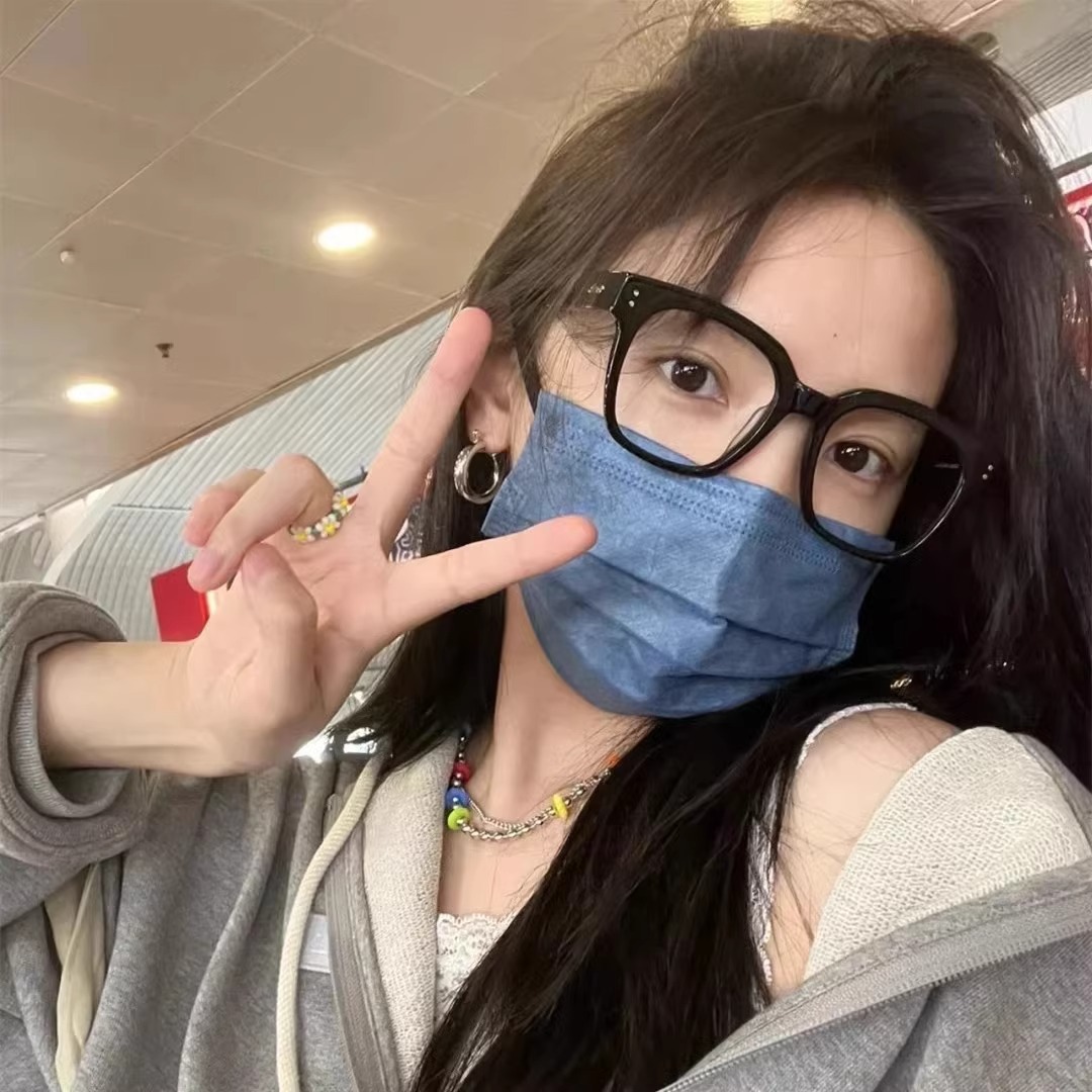 GM眼镜框素颜显脸小防蓝光黑框