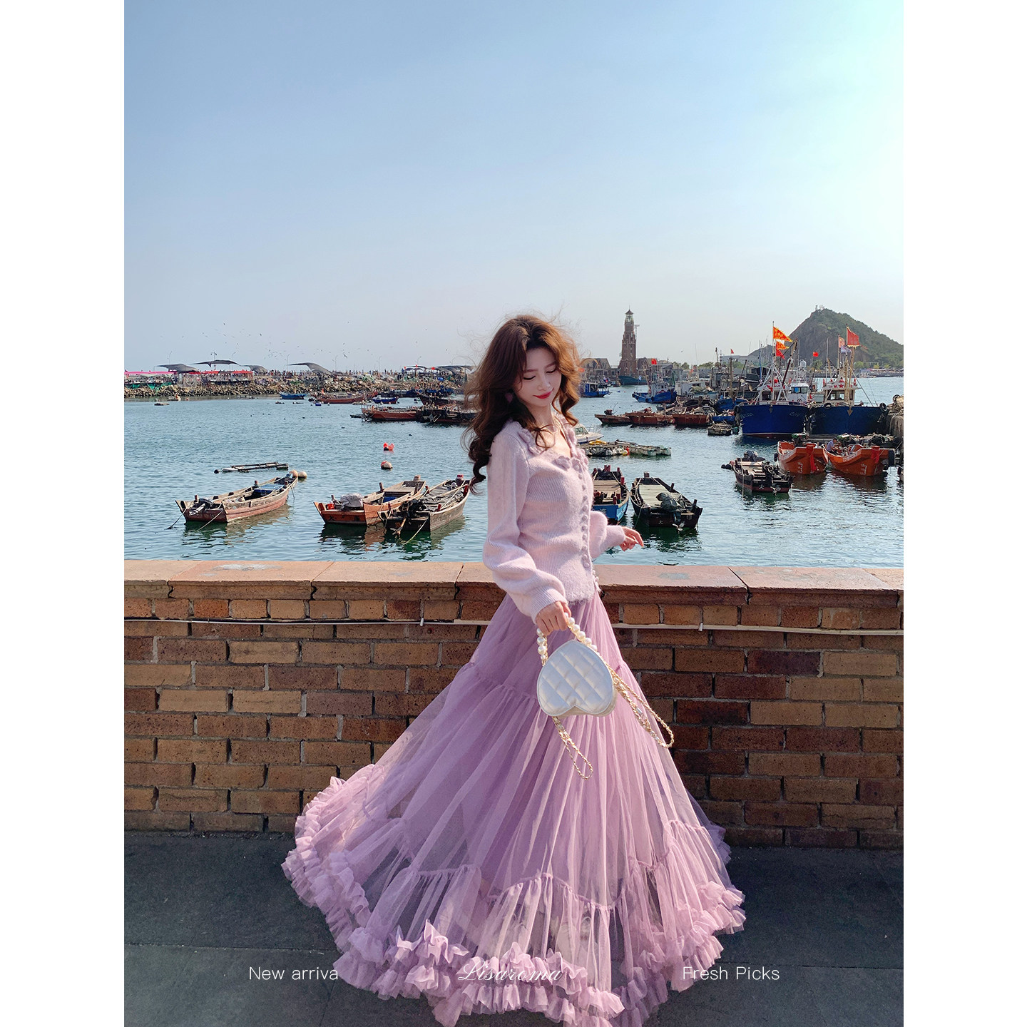 一生罗曼【雾紫】法式香芋紫多层网纱半身裙女秋冬垂感飘逸纱裙
