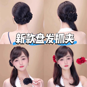 玫瑰花朵小抓夹女2025新款 精灵耳侧边刘海夹高级感半扎发夹子头饰