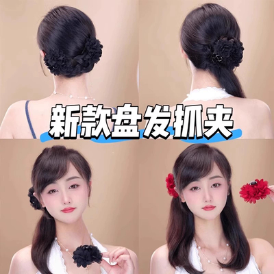 玫瑰花朵小抓夹女2025新款精灵耳侧边刘海夹高级感半扎发夹子头饰